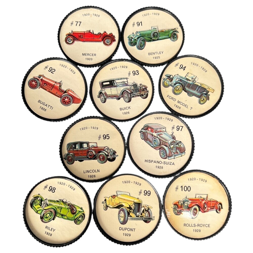 Jell-O Hostess Picture Wheel Cars Automobiles 10pc Random Bundle 1920s Black